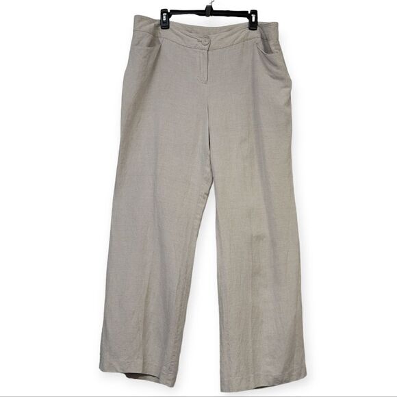 Lane bryant wide leg linen blend pants, 16 - Picture 1 of 9